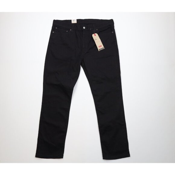 New Levis 511 Mens Size 38x30 Stretch Slim Fit Denim Jeans Pants Black - Picture 1 of 12